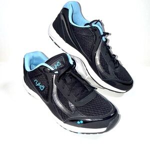 Women’s Black and Blue Sneakers